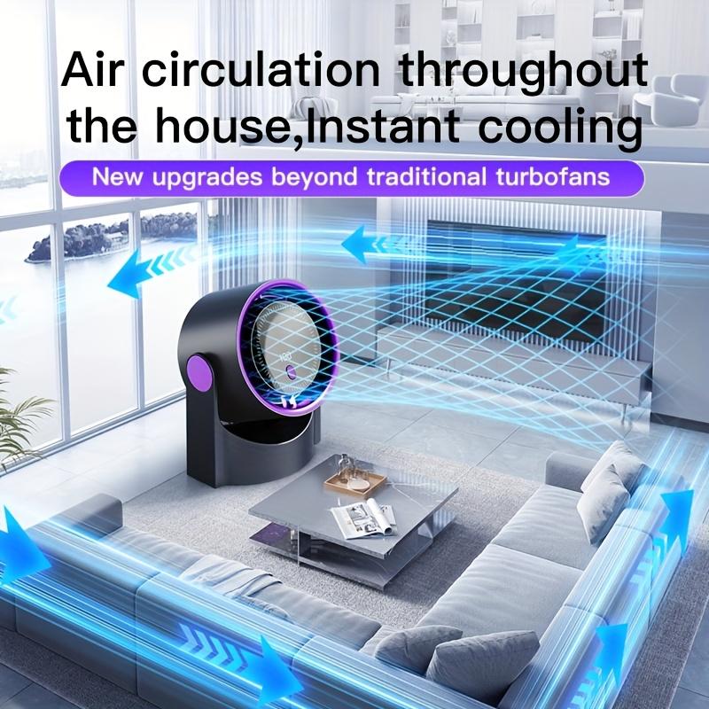 100 Speed Desktop Fan Smart Circulator USB Charging 3 Mode Timing 180°Adjustable Electric Fans Portable Ultra Quiet Wall Hanging