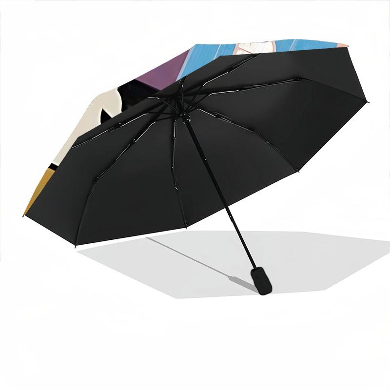 1 pièce Parapluie Ouverture/Fermeture Automatique Pièces d'Échecs, Structure Robuste à 8 Baleines, Pliage/Ouverture Automatique, Parapluie de Voyage Portable pour Femmes, 179
