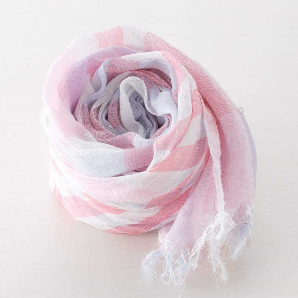 Banshu weave shuttle pink stole,