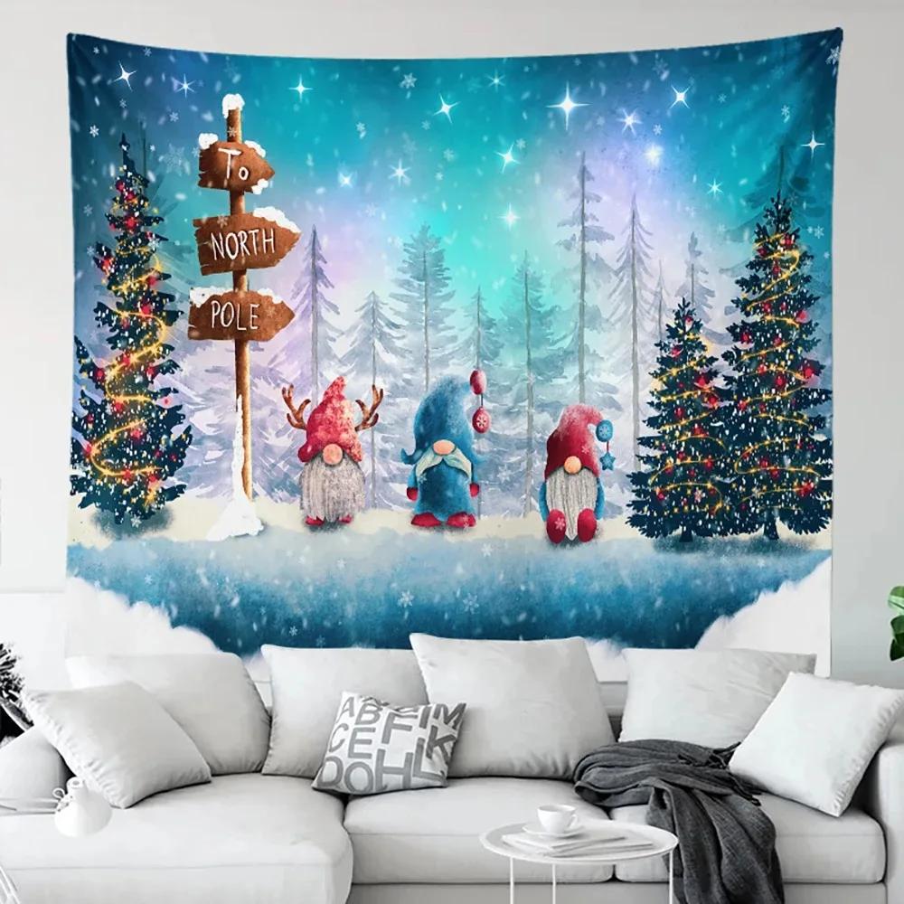 Temă de Crăciun Brad de Crăciun Tapiserie Gheață și Zăpadă Living Canapea Decor Acasă Cadou de Crăciun