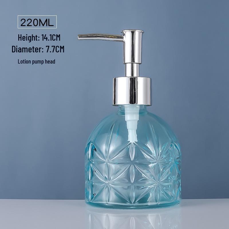 Stylish Glass Refill Bottle for Hand Sanitizer, Lotion, Shampoo, Shower Gel - Press-Type for Home Bathroom