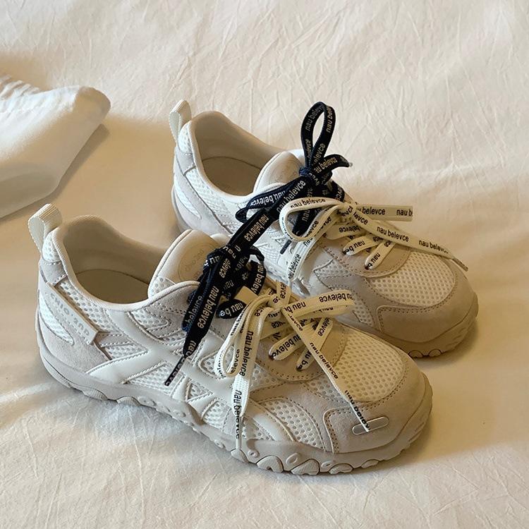 

[Fanfna] Inner height-increasing moral training shoes for women s 2025 autumn new mesh breathable and lightweight Forrest Gump shoes sneakers 40 белый