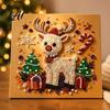 Handmade Christmas Gift for Kids DIY Faux Pearl Painting Art Kit Cute 3D Beads Decompression Craft Family Adults Beginner Holiday Gem Kit Home Wall