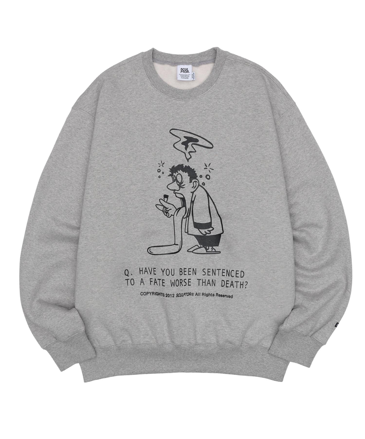Свитшот Sculptor Question Меланжевый серый Melange Gray/S