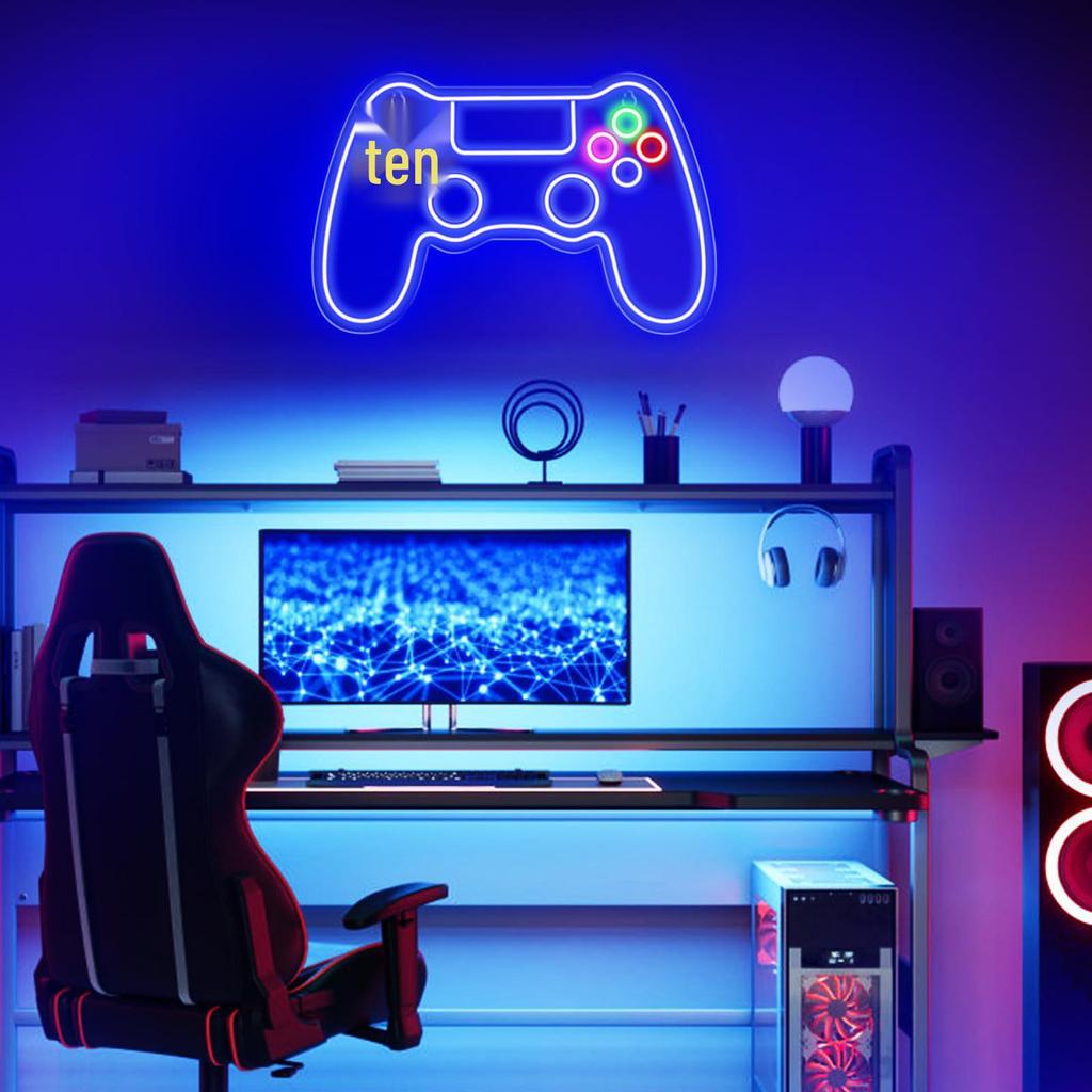 LED Neon Game Controller Light - Gaming Room DIY Decoration Sign