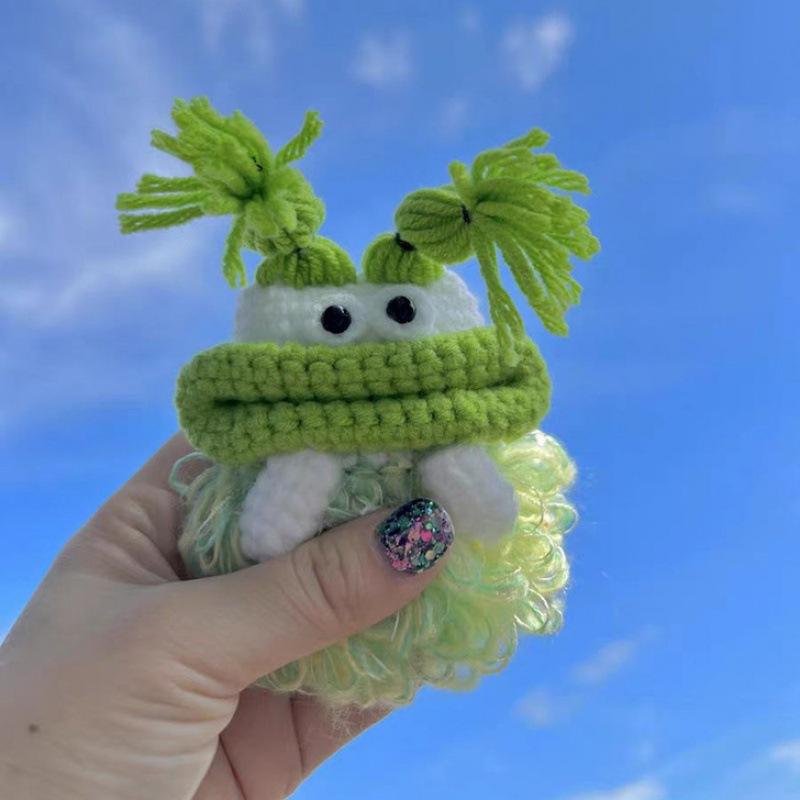 Hand-Crocheted Car Key Fob Cover, Big Mouth Key Protector, Cute Yarn Keychain for Car Keys, Unique Handmade Gift Car Key Cases