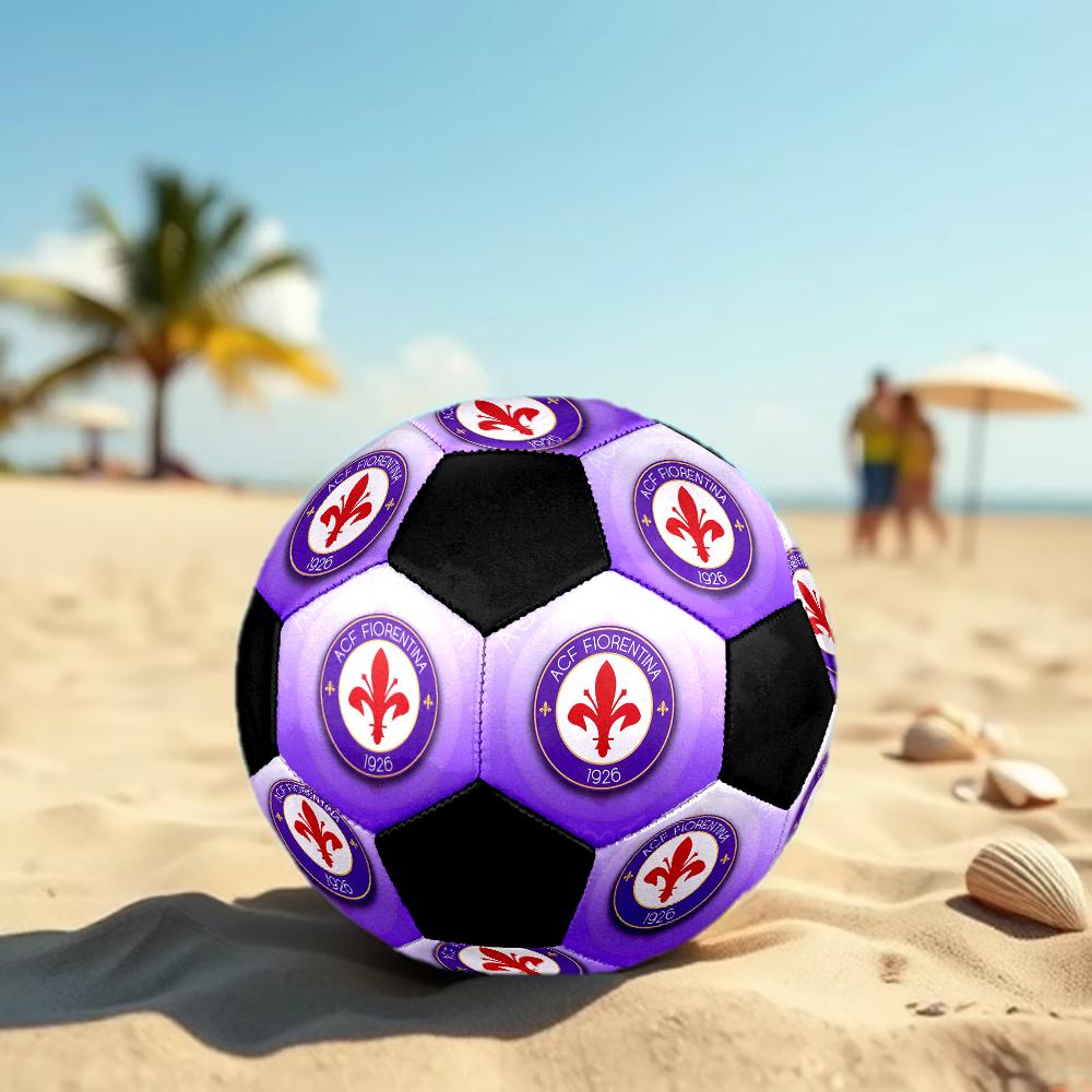 SIZE 5 ACF Fiorentina Soccer Ball Colorful All Ages Machine Stitched PVC Competition Ready Durable High-Bounce