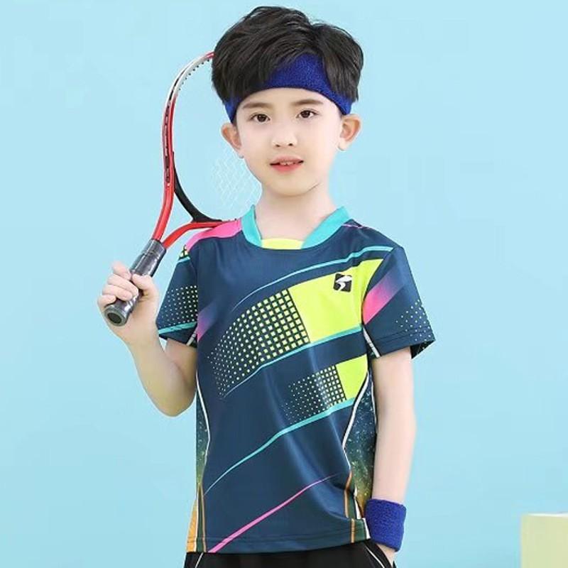 Badminton Tischtennis Kurzarm Set Schnelltrocknend Atmungsaktiv Sportbekleidung Herren Damen Kinder Team Uniformen Individuell