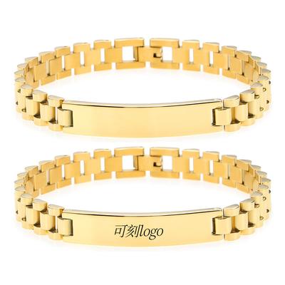Personalisierbares Gebogenes Armband, Trend-Schriftzug Verstellbares Band Kette Titanstahl Herrenarmband