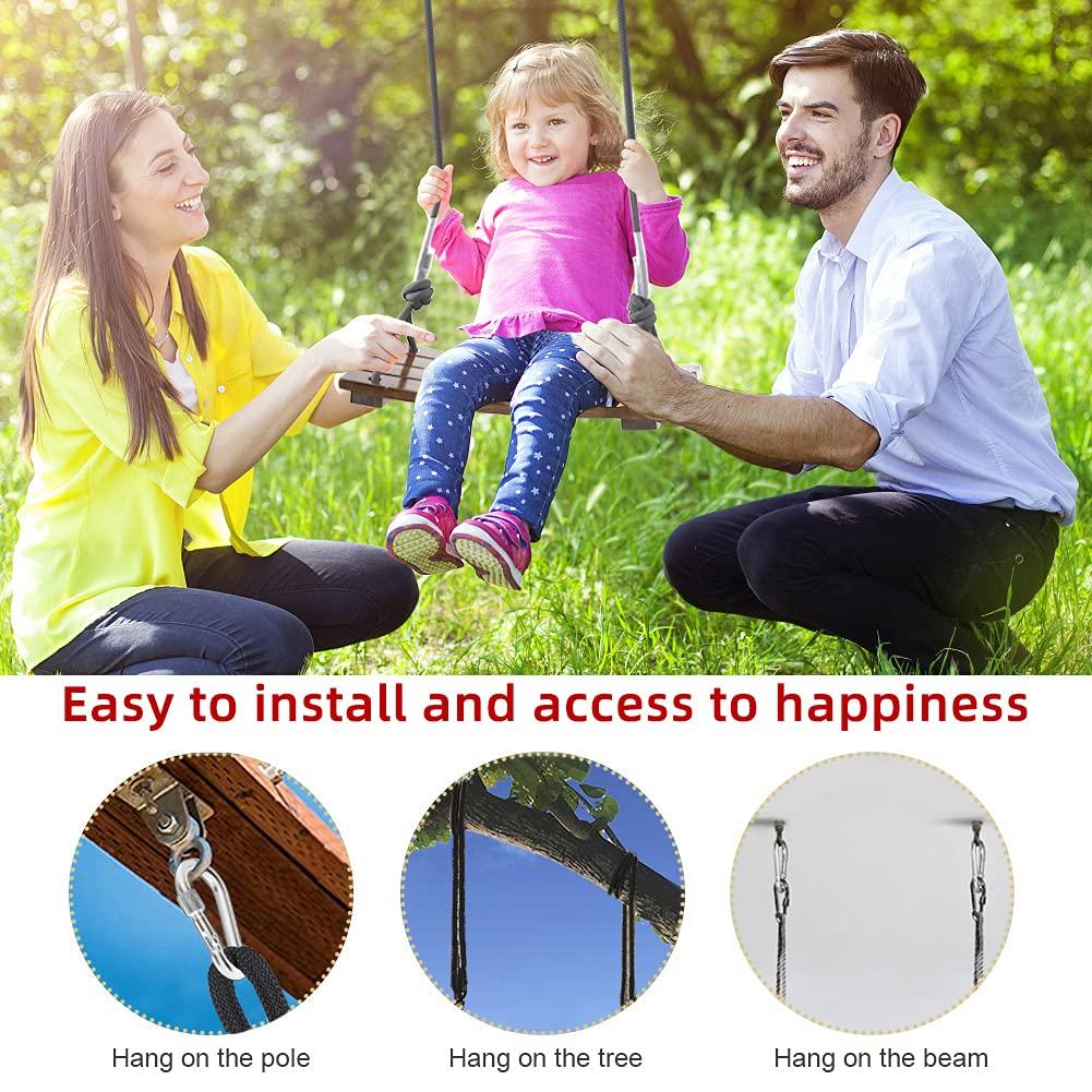 Leweet Wooden Outdoor Outdoor Playground Indoor Hanging Indoor Playground Load Capacity Complete Easy To Can Be Used In Outdoor Swing, Swing, Adults,