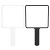 2pcs Handheld Makeup Mirror Portable Square Vanity Mirror Compact Beauty Cosmetic Tool
