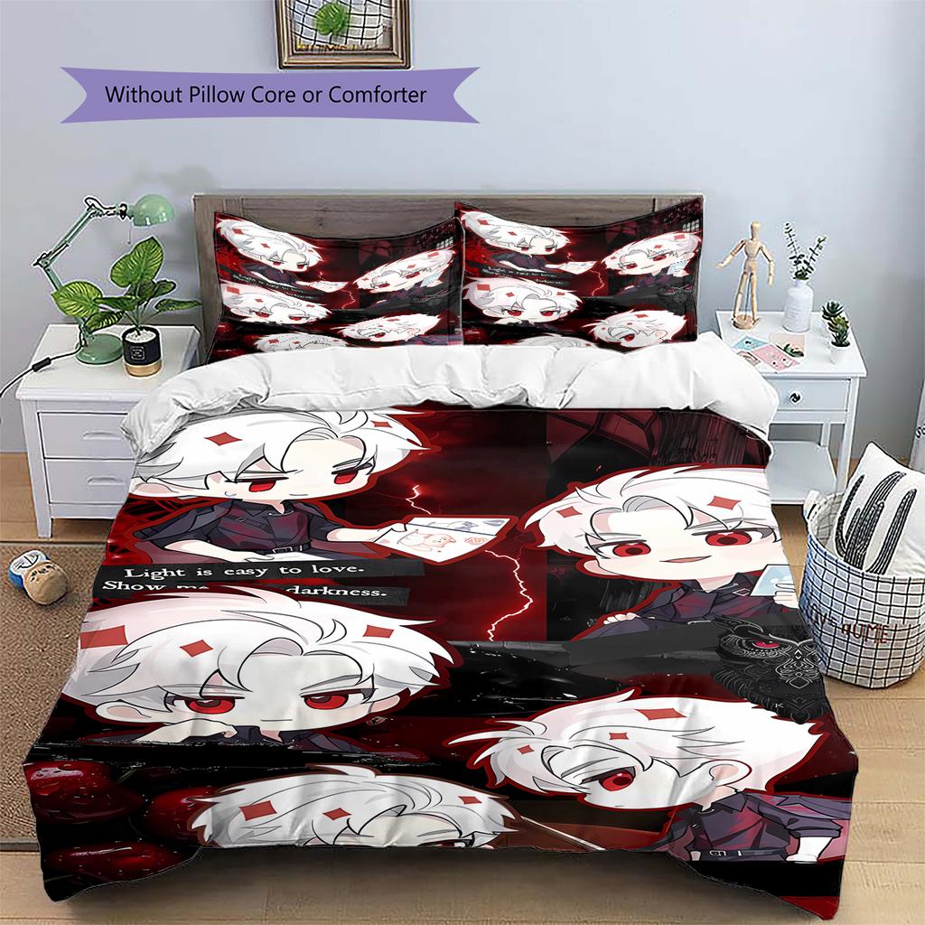 Love and Deepspace Sylus Pattern Bedding,Quilt Set Quilt Cover Pillowcase Home Birthday Gift (1 * duvet cover + 2 * pillowcase, without core)