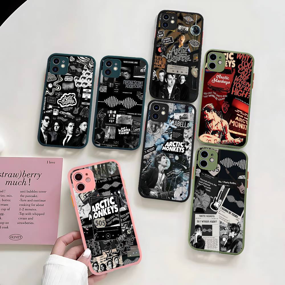 Rock Band A-Arctic M-Monkeys Phone Case For IPhone 16 15 14 13 12 11 Pro Max Plus X XS MAX Black Matte Phone Fundas