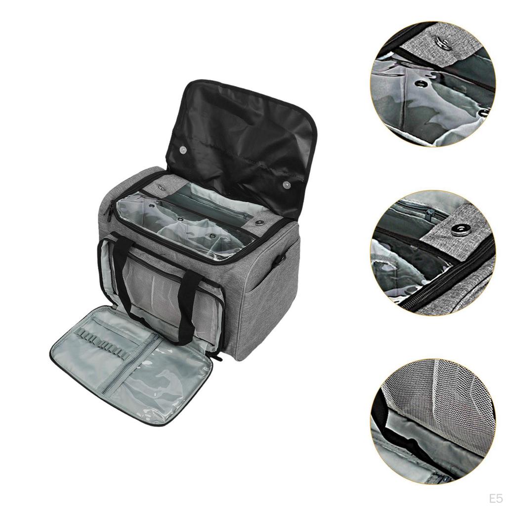 Crochet Knitting Bag Organizer Multiple Pockets Shoulder Yarn Storage for