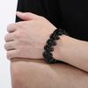Punk Gold Color Skull Charm Bracelet Men Women Hiphop Rock Black Stainless Steel Skeleton Bike Biker Chain Bangle Jewelry