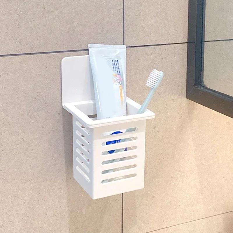 

1 шт., держатель для зубной пасты без перфоратора, настенный органайзер для зубных щеток, ящик для ванной и кухни