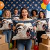 Goat Pillow Covers 45 X 45cm Farmhouse Screaming Sheep Head Home Decor Living Room Pillow Covers For Thanksgiving New Year
