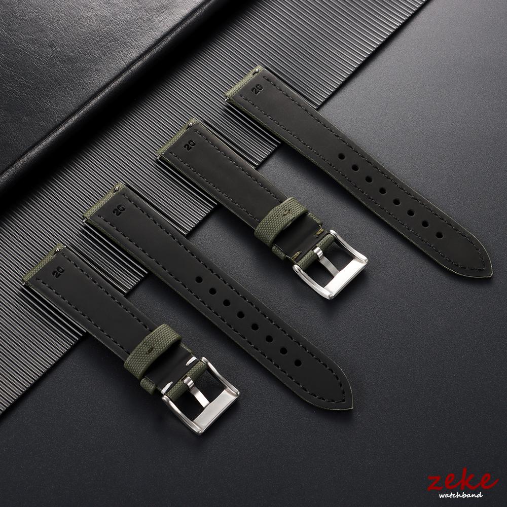 Nylon Canvas Watch Strap 18/19/20/21/22mm for Omega for Blancpain Sailcloth Waterproof Band Quick Release Leather Wrist Bracelet