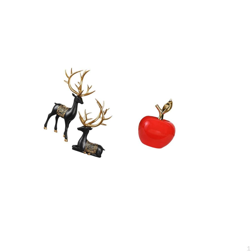 Reindeer Elk Resin Deer Figurine And Ceramic Sculpture Collection for Home Tabletop Wedding