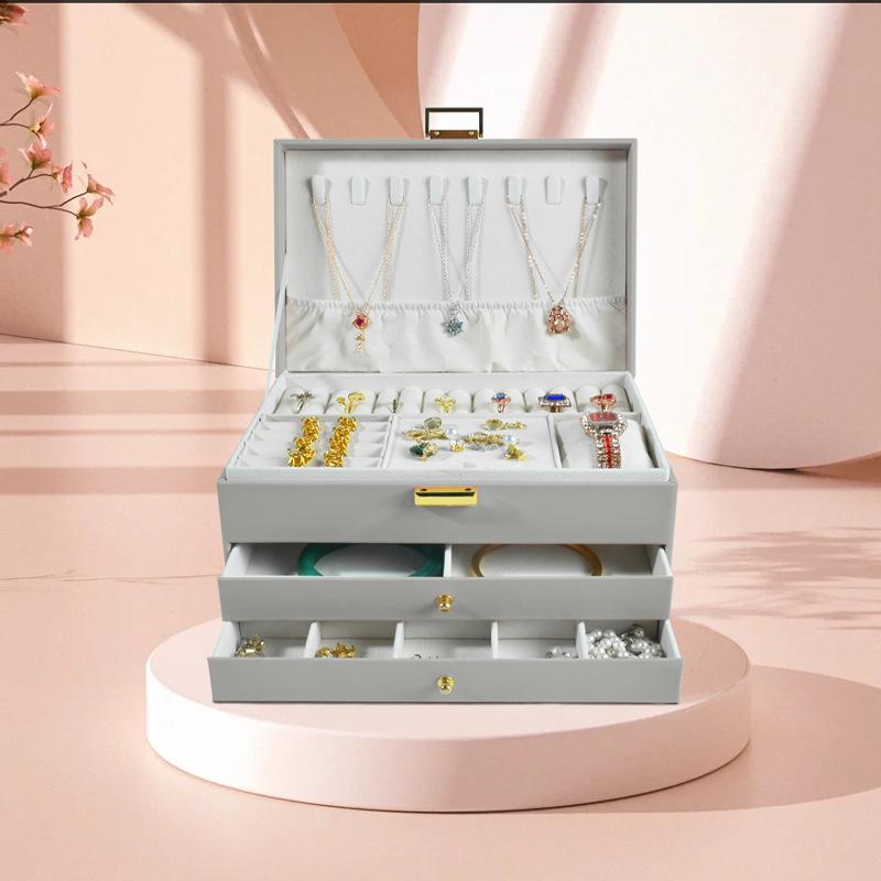 Portable Jewelry Box European Princess Travel Korean Hand Jewelry Jewelry Bag Earrings Ring Small Storage Box