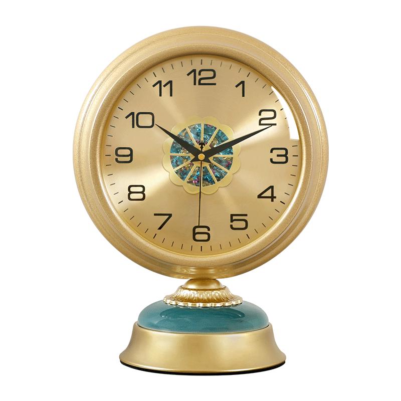 Compas New Chinese Style Solid Wood Desktop Clock