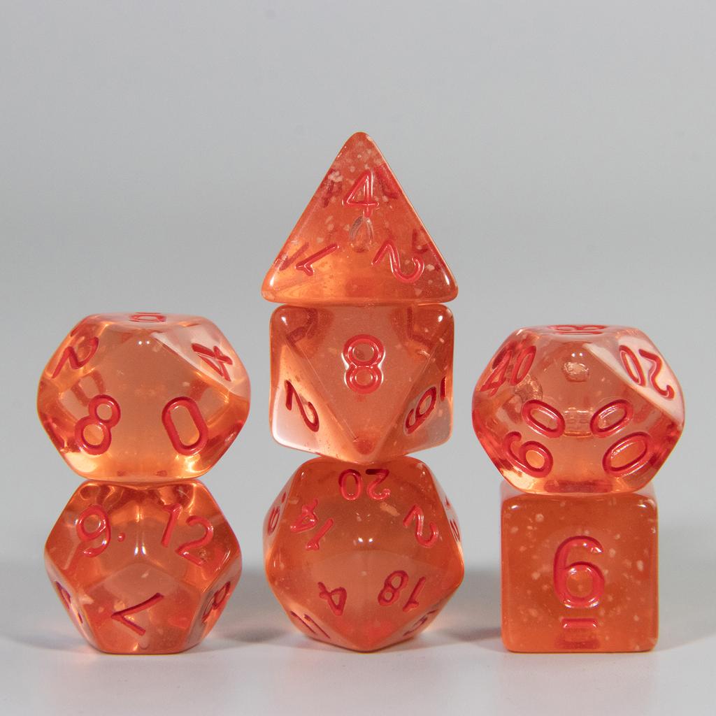 Transparent Polyhedral Dice DND Dice Set 7pcs D4-D20 Board Game Props for DND Game Board Game Accessories