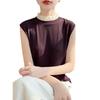 2026 Spring/Summer Women's Color Block Tencel Wool Organza Sleeveless Knit Vest
