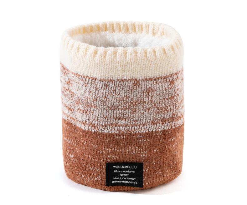 Herbst- und Winter-Schal für Damen und Herren, Modischer, Plus-Samt, Verdickter, Warmer Strickschal, Nackenschutz, Kälteschutzschal