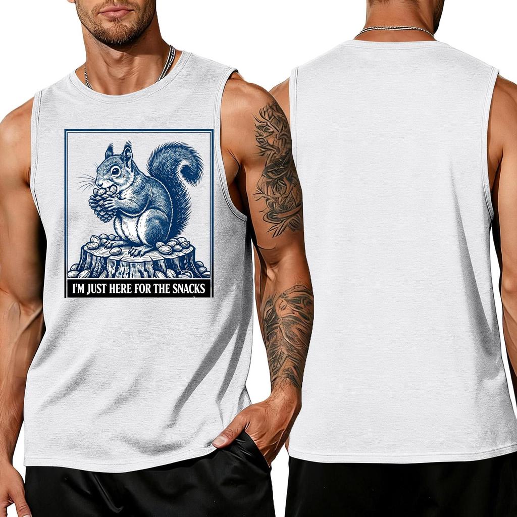 Men's Funny Animal Print Sleeveless Tank Top Loose Fit Breathable for Summer Workout Casual Streetwear
