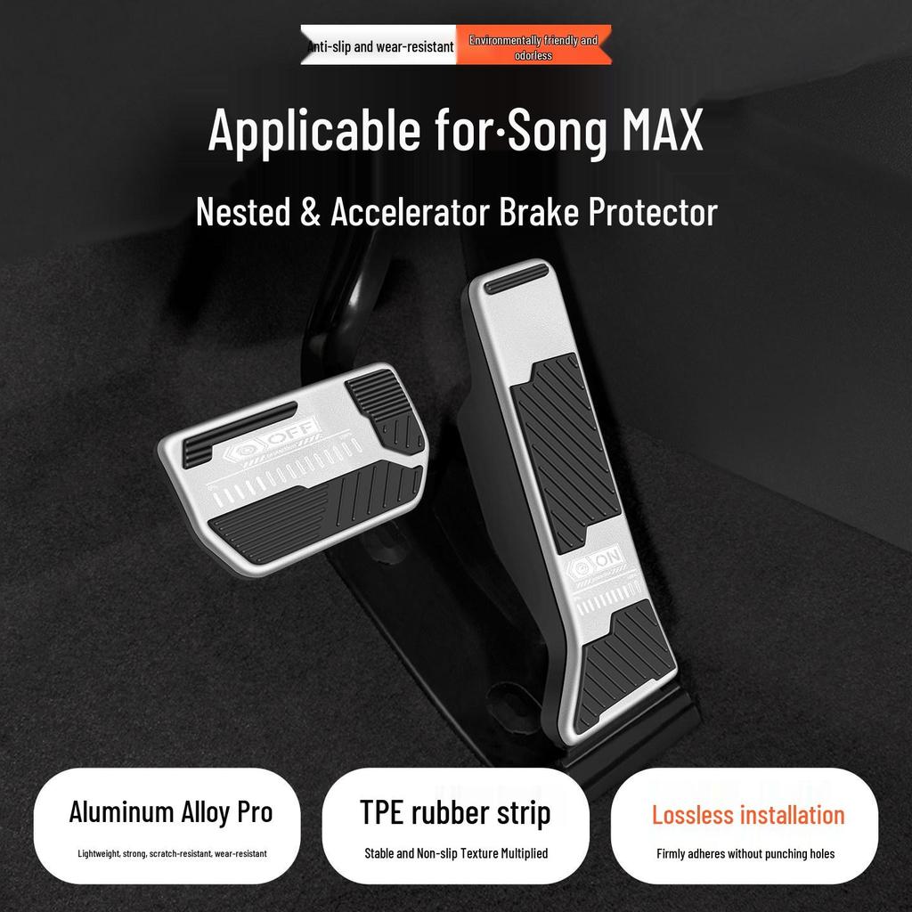 BYD Song MAX DMi Anti-Slip Accelerator & Brake Pedal Covers for EV Interior Modification