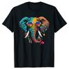 Lustiges Vintage Niedliches Elefantenliebhaber Tier Wild Grafik T-Shirt Herren Damen Mode Übergroße T-Shirts Herren 100% Baumwolle T-Shirt