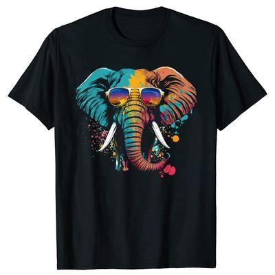 Funny Vintage Cute Elephant Lover Animal Wild Graphic Tshirt Men Women Fashion Oversized Tshirts Mens 100 Cotton T Shirt