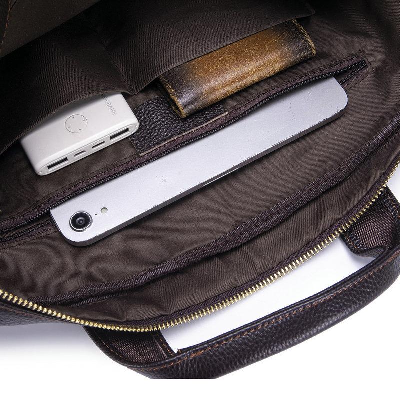 2026 Business Genuine Leather Briefcase for Men, Top Grain Leather Handheld Business Bag, Travel Commute Laptop Office Bag