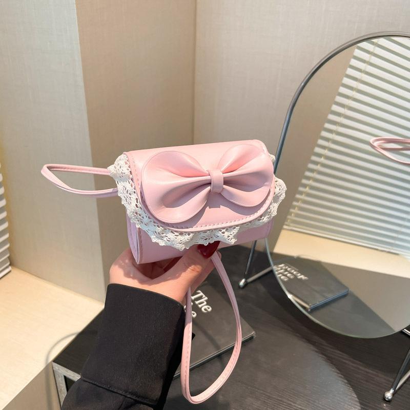 

Niche mini handbag bag women s new Korean version fresh and sweet lace shoulder messenger bag fashionable versatile small bag розовый