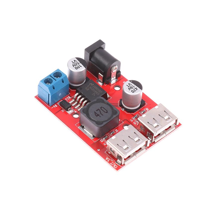 DC 9V 12V 24V 36V auf 5V 3A Dual USB Lade-DC-DC Abwärtswandler Autoladung Solar 3A Spannungsreguliertes Leistungsmodul