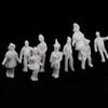 PXLAATY 1/200 Scale 200 Figures, Unpainted, for Landscape Modeling, Railway Models, 1cm, Accessories