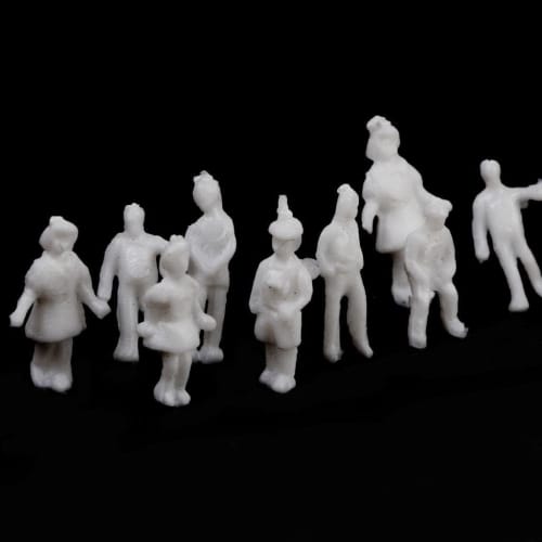 PXLAATY 1/200 Scale 200 Figures, Unpainted, for Landscape Modeling, Railway Models, 1cm, Accessories