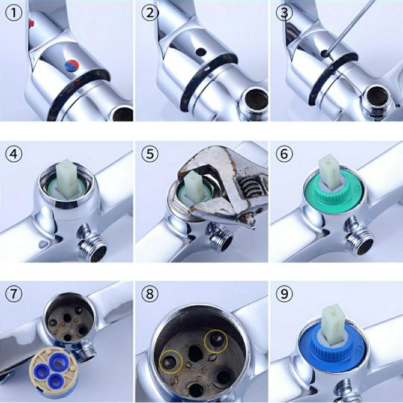 35/40mm Ceramic Disc Cartridge Bathroom Faucet Cartridges Replacement Parts Water Mixing Valve Faucet Cartridge Switch Accessory