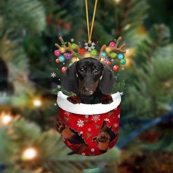 Christmas Tree Hanging Pendant Funny Stockings Design Double-sided Printing Non-fading Charm Ornaments