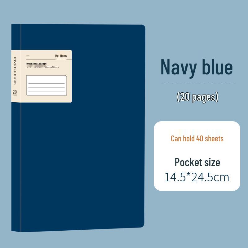 Clear Loose-leaf VAT Invoice and Document Organizer