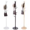 Assembled Wooden Coat Hat Stand Tree Jacket Cloth Vertical Hanger Rack 8 Hooks