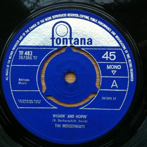 

7inch Record MERSEYBEATS - Wishin And Hopin TF482 Fontana 1964 UK Pop Used