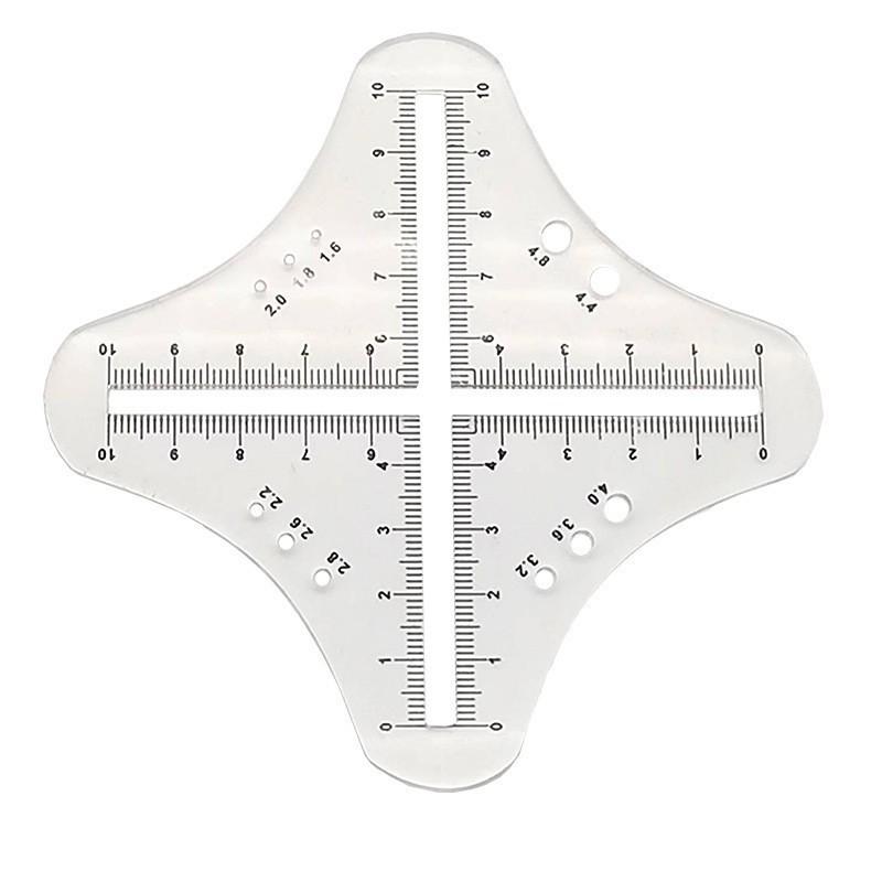 Acrylic Irregular 90° Sewing and Patchwork Ruler for Fabric Cutting