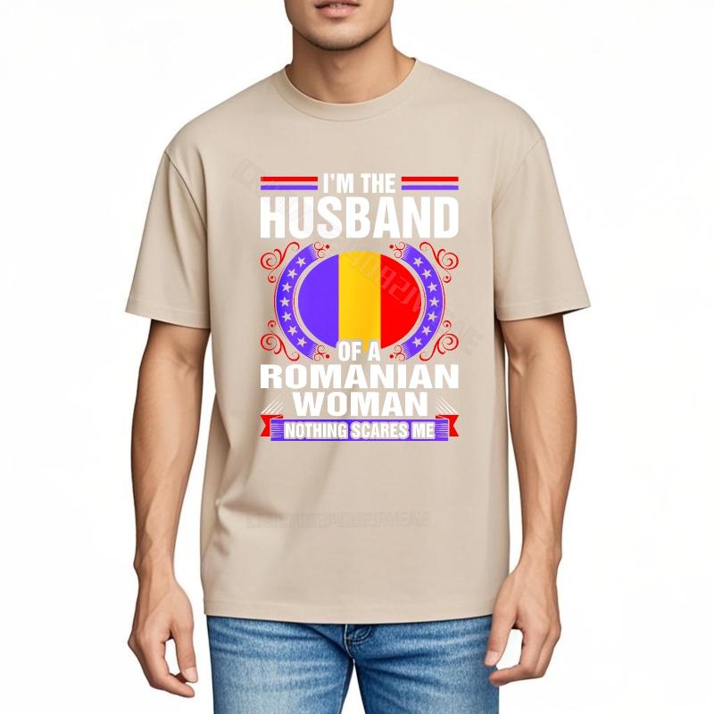 Top Tees Black Soft Cotton Teeshirt Romanian Husband Shirt Design Bold Casual Minimalist Tshirt New Arrived Cheap Tshirt Cotto