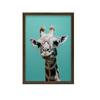 Giraffe mit rosa Brille Giraffe mit rosa Brille, 30x40 cm, ohne Rahmen, Premium-Leinwand auf Keilrahmen