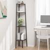 Corner Shelf with 4 Shelves Black 45.5 X 31.5 X 150 Cm
