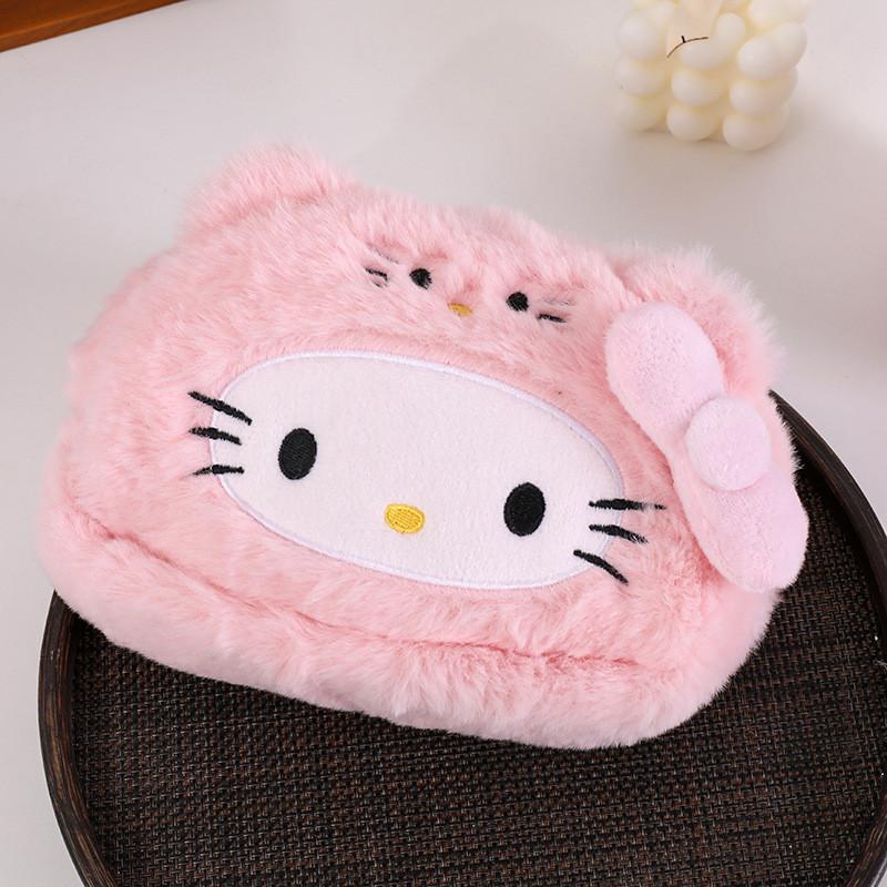 Plush Cat Pen Case With Large Capacity For Students And Gift Use