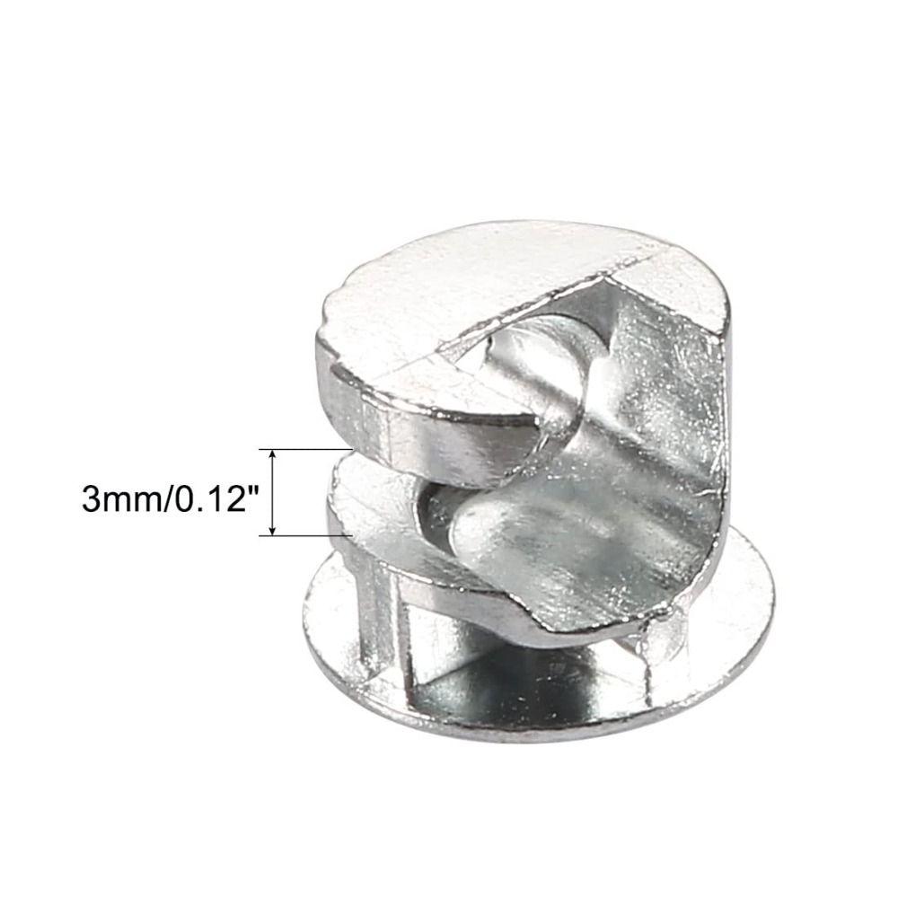 20 ks zámkových nábytkových pojistných matic s vačkovým závlačkou, zinek, pro spojky zásuvek skříněk a šatních skříní