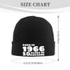 Born in 1966 60 Years of Awesome  Knitted Hat Beanies Winter Hats Warm Unisex  Hip Hop  Cap Men Women Gifts
