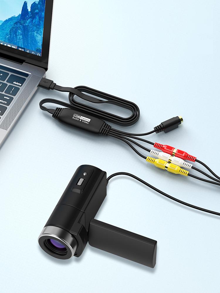 USB Video Capture Card VHS VCR TV DVD Audio Capture Adapter Card RCA To USB Video Converter for  PC